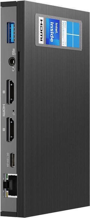 Mini PC Windows 11 Pro Fanless Mini PC,Celeron J4125 8G 256G Small Desktop Computer Support Dual 4K Output,Dual WiFi,Gigabit Ethernet, BT4.2,Small Form Factor PC for Business/Industry