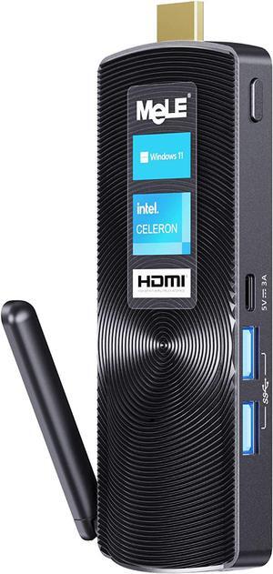 Fanless Mini PC Stick Computer,Celeron N4000 4GB 128GB Win11 Pro 4K HDMI Portable Desktop PC for Media Industry IoT Office, Support Win10 PXE Bluetooth WiFi Gigabit Ethernet USB 3.0