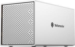 Aluminum Alloy 4 Bay 2.5/3.5 Inch Type C External Hard Drive Enclosure USB3.1 Gen1,Mac Style Designed for Personal Storage at Home&Office