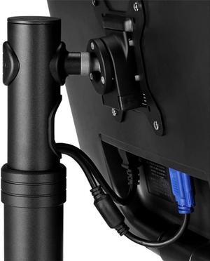Height Adjustable POS Mount with Advanced Security Features and 75x75/100x100 VESA Support for Displays up to 44-Pound, Black