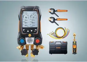 Testo 557s Smart Kit - Digital Manifold with 4 Way Valve, 115i Temp Probes (x2)