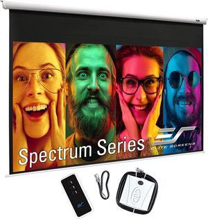 Elite Screens 90" Spectrum Electric Motorized Projector Screen with Multi Aspect Ratio Function Diag 16:10 & 87-inch Diag 16:9, Home Theater 8K/4K Ultra HD Ready Projection