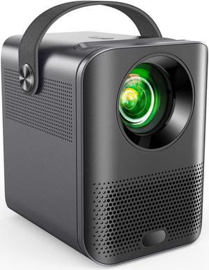 Portable Projector Native 1080p 4K Supported, 2.4G/5G WiFi Projector, 9000Lumens, 4D Keystone Correction, Zoom, 120" Big Screen Home Theater Projector Compatible with HDMI, USB, TV Stick