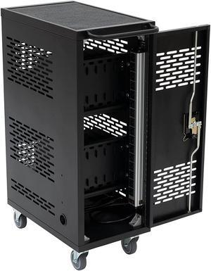 16 Device Mobile Charging and Storage Cart for Ipad, Chromebooks, Laptops, Locking Cabinet