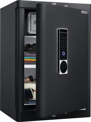 Large Biometric Safes for Home,4 Cubic Feet Security Safe Box with Fingerprint Access, 25.2in Home Safe Box with Smart Touch Screen, Big Capacity Secure Documents,Jewelry,Guns,Cashes,Heavy Safe Box of