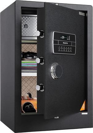 Large Safe Box for Home,4.2 Cubic Feet Home Safe Box,27.6in Security Safe Box,Big Safe with Electronic Keypad Digital Lock for Home Office Hotel,Secure Cash,Guns,Documents,Jewelry