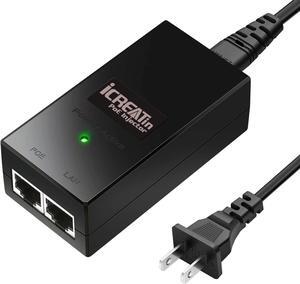 Gigabit PoE Injector 48V15.4W Power Adapter, IEEE 802.3af Compliant,10/100/1000Mbps RJ45, Compatible with Ubiquiti U-POE-AF, TP-Link TL-POE150S, TRENnet TPE-113GI,EnGenius EPA2406GR