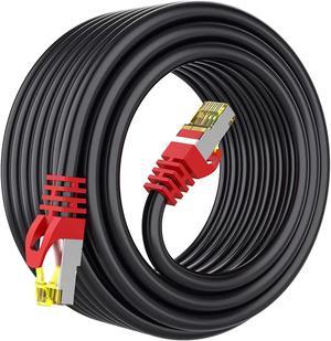 Cat 8 Ethernet Cable 50 ft, 6ft 10ft 20ft 30ft 40ft 75ft 100ft 150ft Heavy  Duty High Speed Internet Network Cable 26AWG 40Gbps 2000Mhz,Professional  LAN Cable Shielded in Wall,Indoor&Outdoor 