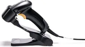Star Micronics Handheld Wired Barcode Scanner, USB Cable Connectivity, 1D/2D Imager, Black, Stand Included, mC-Print and mPOP Compatible, IP42