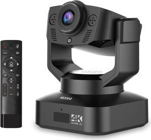 NexiGo Zoom Certified Gen 2 4K PTZ Webcam, Video Conference Camera System with 5X Digital Zoom, Sony_Starvis Sensor, Position Preset, Dual Stereo Mics, 2x3.5mm Audio Jacks for External Mics