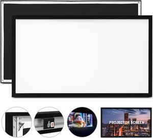110" Projector Screen 16:9 HD 4K Home Theatre 3D Aluminum & PVC