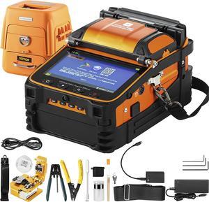 AI-9 Fiber Fusion Splicer with 5 Seconds Splicing Time Melting 15 Seconds Heating 7800mah Fusion Splicer Machine Optical Fiber Cleaver Kit for Optical Fiber & Cable Projects