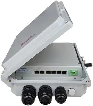Outdoor PoE Switch LinkPower LPS840AF-T1 Outdoor 6-Port Gigabit 802.3af/at Switch with 2 RJ45 Gigabit Uplink Ports, 3-Year Warranty