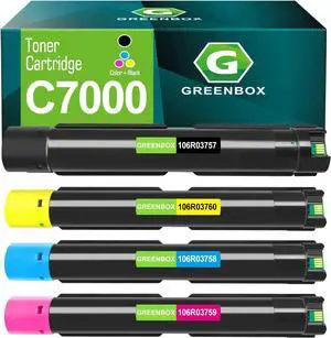 Toner Cartridge for Xerox Versalink C7000 106R03757 106R03758 106R03759 106R03760 for VersaLink C7000 C7000/DN C7000/N Printer (1 Black1 Cyan1 Magenta1Yellow)