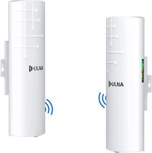Point to Point Wireless Bridge Outdoor, 5.8G Long Range WiFi Bridge Kit CPE with 14DBi High Gain Antenna, Extend WiFi Network/Video Surveillance, Ideal for Barn Shop Garage (2-Pack)