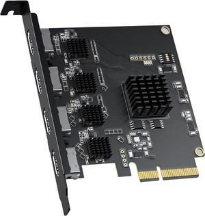 4K HDMI PCIe x4 Video Capture Card Stream and Record in 1080p60 with Ultra-Low Latency for Video Conferencing, Teaching, Streaming, Broadcasting on OBS, Zoom, Teams with Multicam, PC
