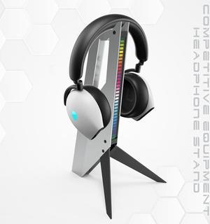 Alienware RGB Headphone Stand Headset Stand , RGB luminous metal bracket Music beat with 18 Colors Modes , Multiple breathing lamp effects