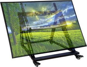 Low Height Mobile TV Stand, Confidence Monitor Stand, Rolling TV Mount with Wheel for 32-70 inch Flat Curved Screen TV, LED LCD, 30° Adjustable Viewing Angle