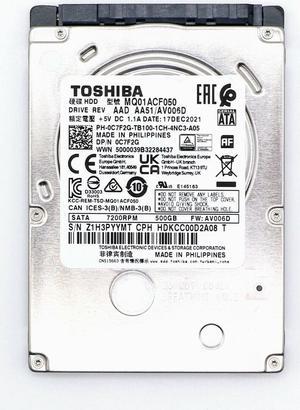 FOR Toshiba 500GB 7200 RPM HDD 2.5 in SATA III MQ01ACF050 Hard Drive