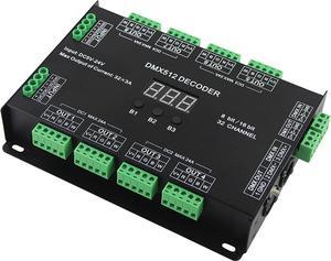 32 Channel 96A RGBW DMX 512 LED Decoder Controller DMX Dimmer DC5-24V RGBW RGB LED Light 8 Bit/16 Bit