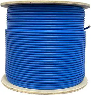 Cat6 Plenum Shielded (CMP) Overall Foil Shield (F/UTP), 1000ft, 23AWG | 100% Solid Bare Copper | 550MHz | Bulk Ethernet Cable
