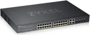 ZyXEL 24-Port Gigabit Ethernet High Powered PoE 375W NebulaFlex Smart Managed Switch | 4X RJ-45/SFP Ports | 802.3at 802.3af | Metal | Limited Lifetime [GS1920-24HPv2]