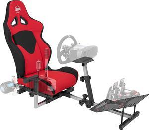 Racing Wheel Stand Cockpit Red on BLACK | Fits All Logitech G923 | G29 | G920 | Thrustmaster | Fanatec Wheels | Compatible with Xbox One, PS4, PC Platforms