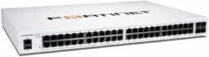 Fortinet FortiSwitch 100 FS-148F-POE Ethernet Switch - 48 Ports - Manageable - 2 Layer Supported - Modular - 476.30 W Power Consumption - 370 W PoE Budget - Optical Fiber, Twisted Pair - PoE Ports - 1
