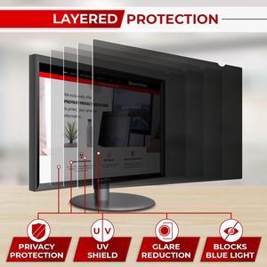 27 Inch Computer Privacy Screen Filter for 16:9 Widescreen Monitor - Privacy Shield and Anti-Glare Protector