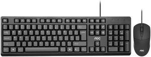 AOC KM160 Wired keyboard and Mouse Set , Laptop desktop Computer Business Office Games Universal , USB Port