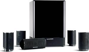 Harman Kardon HKTS-15 5.1 High-Performance, 6-Piece Home Theater Speaker System (Black Gloss)