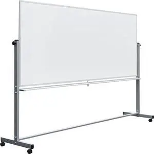 Mobile Dry Erase 96"W x 40"H Double-Sided Magnetic Whiteboard with Aluminum Frame and Stand
