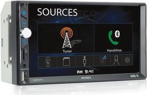 Jensen CMR270 7-inch LED Digital Media Touch Screen Double DIN Car Stereo | Push to Talk Assistant | Backup Camera Input | Bluetooth | USB Fast Charging | microSD | No CD/DVD