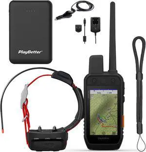 Garmin Alpha 200i (TT 15X Combo) GPS Dog Tracking System for Hunting Bundle | with TT 15X Tracker Collar for Dogs, Portable Charger & Lanyard | Track Up to 20 Dogs, inReach Technology, 3.5" Display