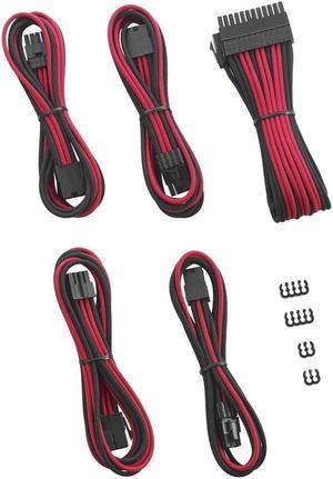 CableMod 8+6 Series Pro ModFlex Sleeved Cable Extension Kit (Black + Red)