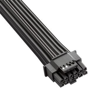 CableMod Basics E-Series 12VHPWR PCI-e Cable for EVGA G7 / G6 / G5 / G3 / G2 / P2 / T2 (Black, 16-pin to Quad 8-pin, 60cm)
