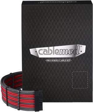 CableMod C-Series Pro ModMesh Sleeved Cable Kit for Corsair RM Black Label/RMi/RMX (Carbon + Red)