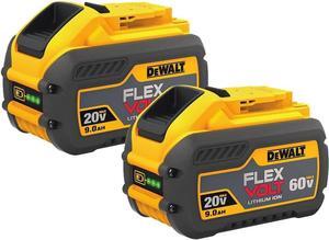 DEWALT FLEXVOLT 20V/60V MAX* Batteries, 9.0-Ah, 2-Pack