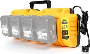 Battery Charger Station Replacement for Dewalt Battery Charger DCB104, Compatible with Dewalt 12V 20V Max Lithium Battery