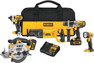 DEWALT 20V MAX Power Tool Combo Kit, Cordless Power Tool Set, 5-Tool