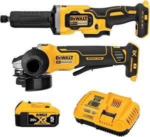 DEWALT 20V MAX Angle Grinder and Die Grinder, Cordless 2-Tool Set with Battery and Charger