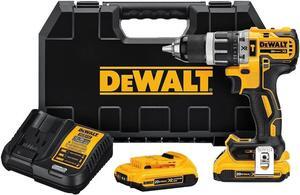 DEWALT 20V MAX* XR Compact Hammer Drill Kit, 1/2-Inch, 2.0-Amp Hour