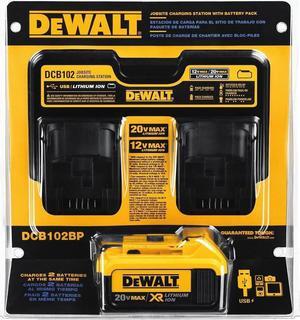 DEWALT 20V MAX* Charging Station for Jobsite with 4Ah Battery Pack (DCB102BP)