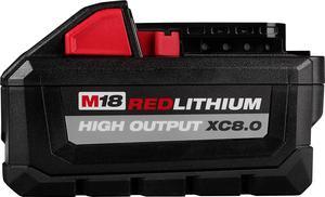 Milwaukee 48111880 M18 REDLITHIUM HIGH OUTPUT 18v 80 Ah LithiumIon Battery Pack