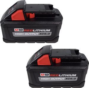 Milwaukee 48-11-1862 M18 Lithium-Ion High Output 6.0Ah Battery Pack (2-Pack)