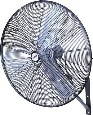 K Tool International 77731; 30 Inch Non-Oscillating Wall Mounted Industrial Fan; Cool Your Shop, Garage, or Workspace, 3 Speed Motor, 6 Foot Power Cord, 7930 Max CFM, Includes Mounting Hardware, Black