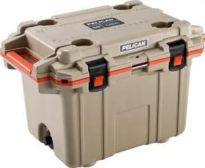 Pelican 50 Quart Elite Cooler Tan/Orange