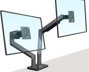 Dual Monitor Arm Ultra Wide Full Motion Swivel Monitor Mount with Gas Spring for 22''-32'' Monitors with Load Capacity from 4.4 to 33lbs for Each Arm Height Adjustable Monitor Stand