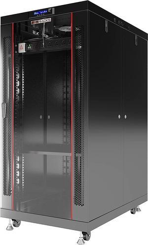 Sysracks 22U Server Rack Locking Cabinet Network Enclosure for Server AV Networking Computer and Other IT Equipment - 35-inch Depth