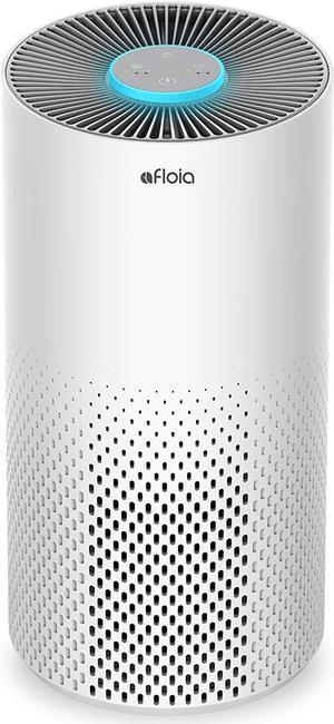 Afloia Air Purifiers for Home Large Room Up to 1076 Ft², H13 True HEPA Air Purifiers for Bedroom 22 dB, Air Purifiers for Pets Dust Dander Mold Pollen, Odor Smoke Eliminator, Kilo White, 7 Color Light